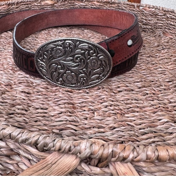 Belt Buckle,vintage,hippie,floral design,CHIVIS leather hand tooled - Picture 5 of 7